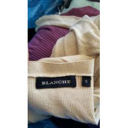 Lange mouw crème BLANCHE vestje bolero kort vest S 36 warm