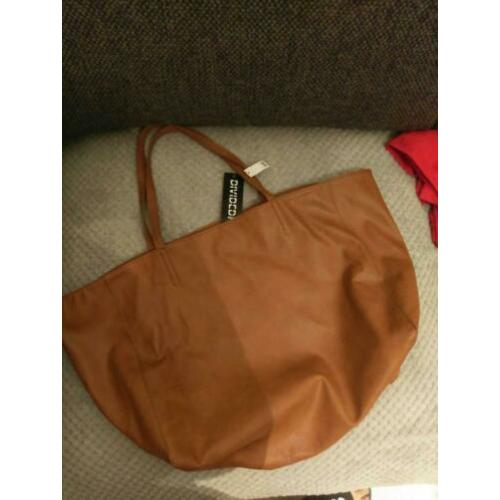 Bruine schoudertas H&M shopper tas nieuw damestas