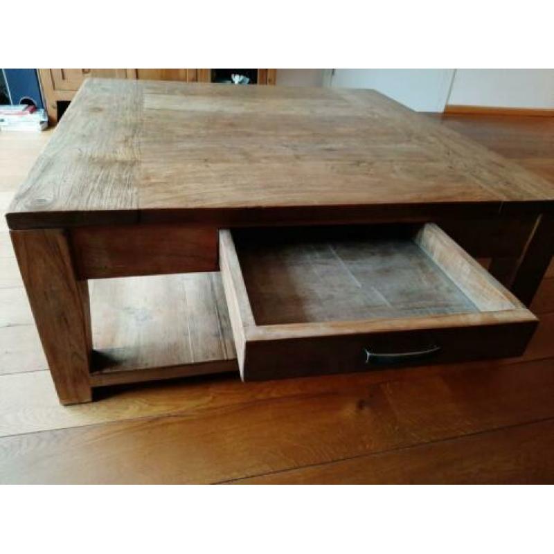 Salontafel teak 100 bij 100 bij 40
