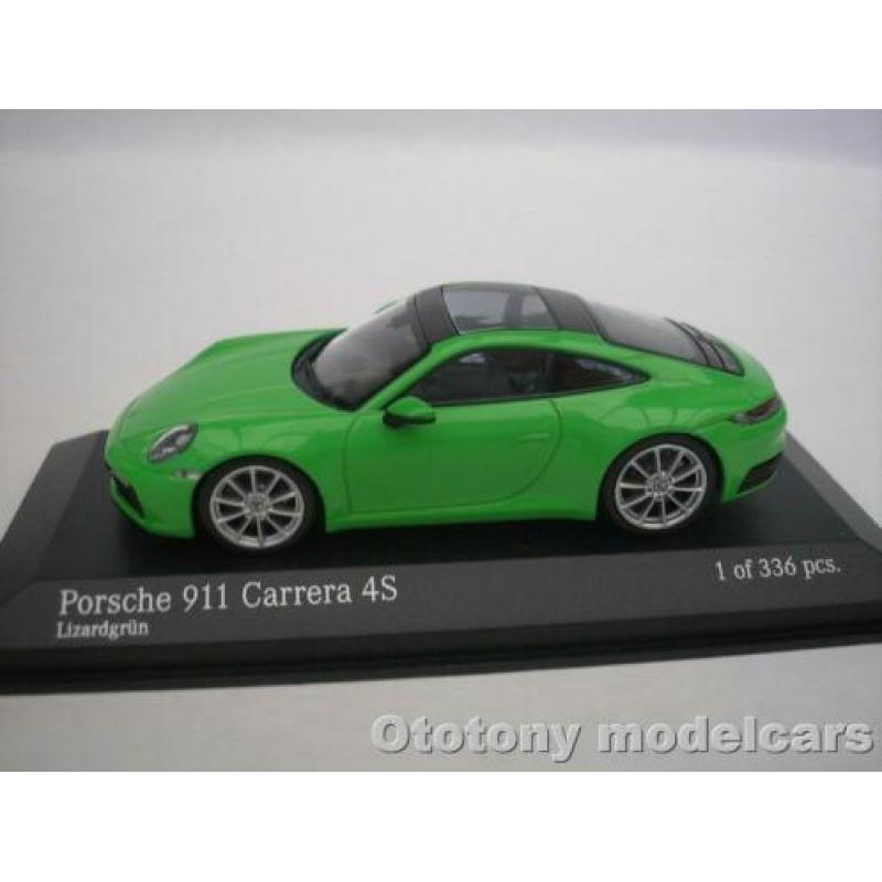 Porsche 911 Carrera 4 S 2019 Groen 1/43 Minichamps