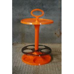 Oranje space age bartafel / dranktafel / wijnrek Flair