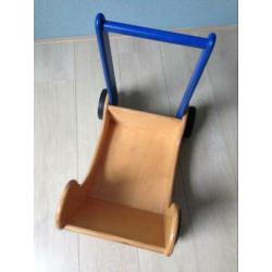 Houten Loopwagen Van Dijk, loopkar poppenwagen, duwkar
