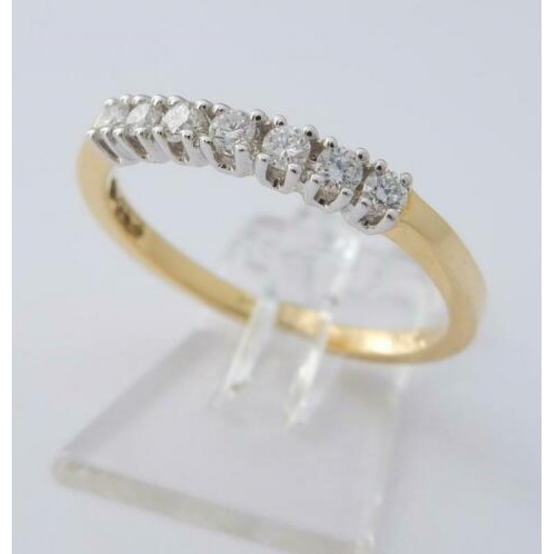 18 karaat Gouden Alliance Rij-Ring Ring 0.25 crt Diamanten