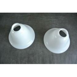 2 lampenkappen melkglas, opaalglas Vintage