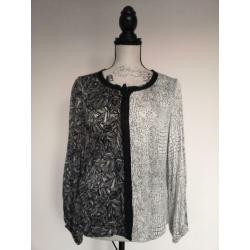 Prachtige blouse Summum in nieuwstaat zijde/viscose maat 36