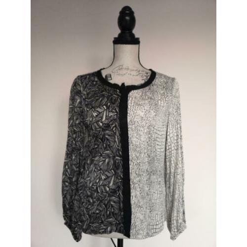 Prachtige blouse Summum in nieuwstaat zijde/viscose maat 36