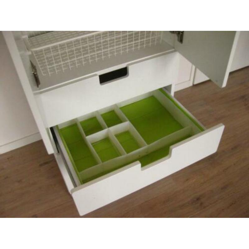 Ikea Stuva / Malad kast hoog wit met laden en deurtjes