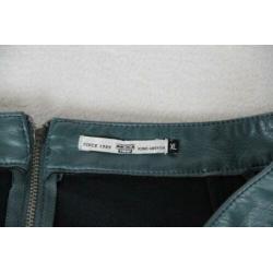 petrol groene PU LEREN rok van AMERICA TODAY maat L/XL (44)