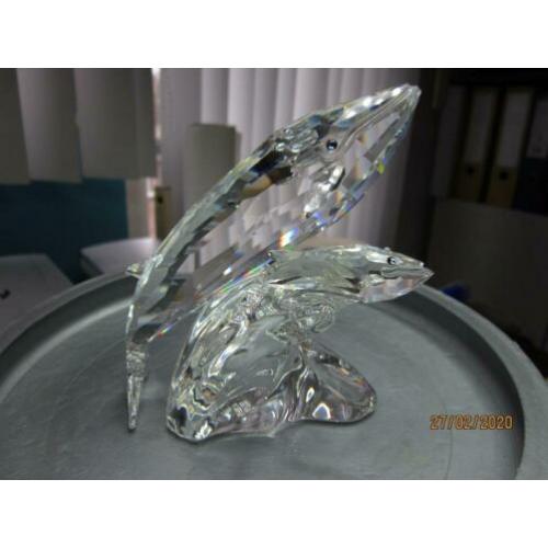 Swarovski jaarstuk 1992 walvissen moeder en kind incl doos