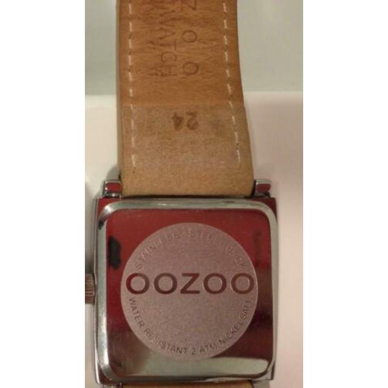 Horloge OOZOO vierkant lichtbruin/bruin/beige