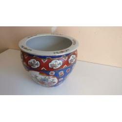 Grote cachepot, handbeschilderd, China, 2e helft 20e eeuw