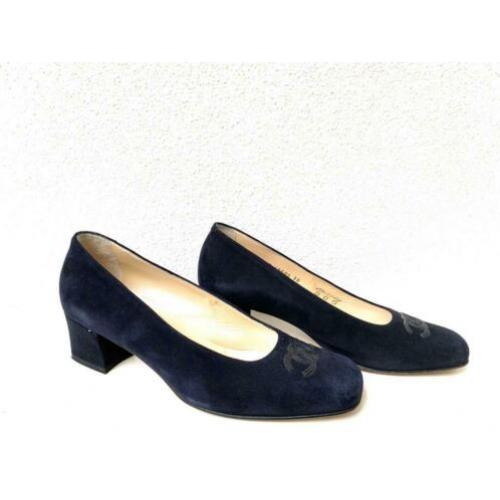 Mauro Teci Firenzo blauwe suède pumps 38 Chanell