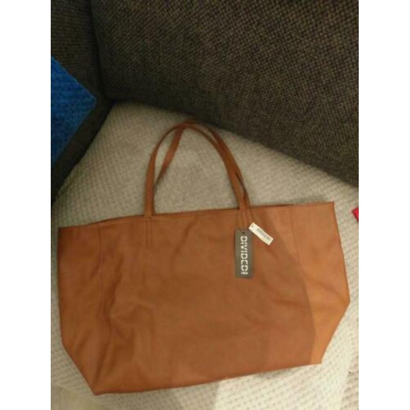 Bruine schoudertas H&M shopper tas nieuw damestas
