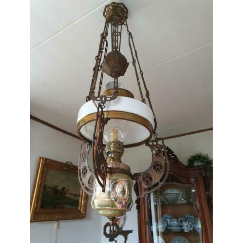 hanglamp olielamp antiek