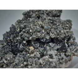 Pyriet, Tetrahedriet, Kwarts - Cavnic Mine, Roemenië