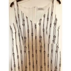 Prachtige Max Mara gebroken witte zomerjurk mt 42