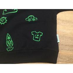 Nieuw setje O’Chillie sweater en broekje neongroen 68