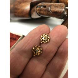 Geel gouden oorbellen doosje 585