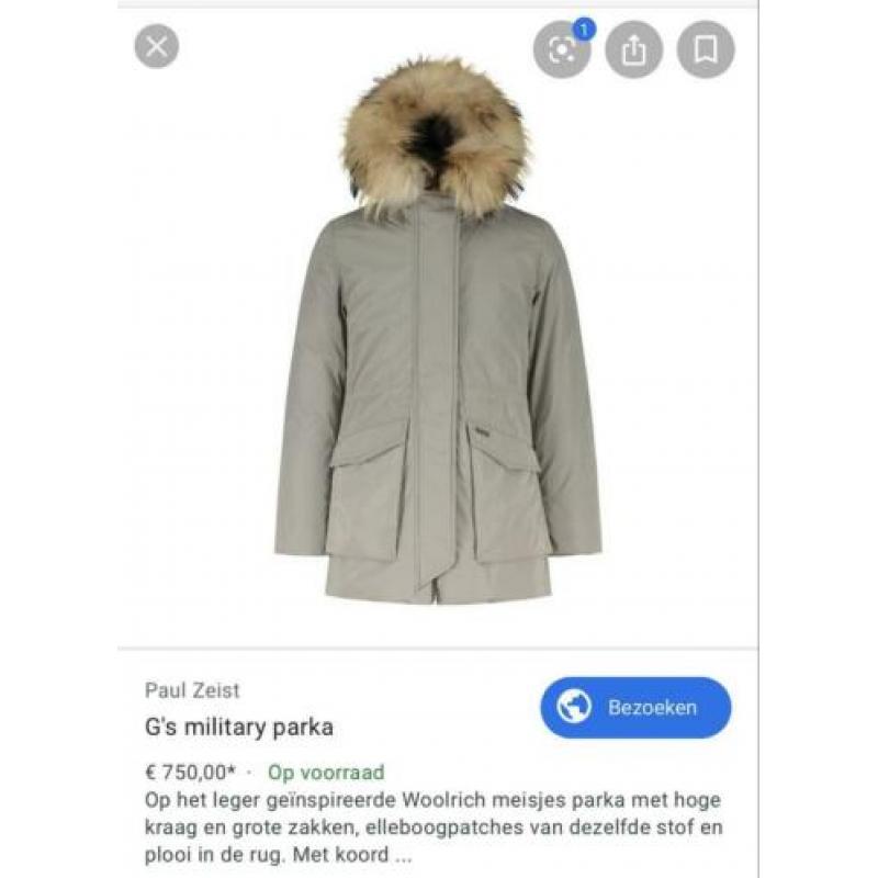 Woolrich jas meisje 6 jaar, 116