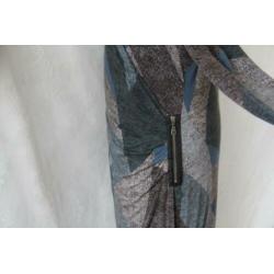 bruin/blauw/grijze jurk maat 44 van EXPRESSO