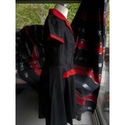 Prachtig design top vintage rockabilly 50s retro jurk mt M.