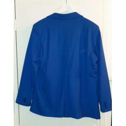 Kobalt blauwe blazer, maat 46. MS mode.