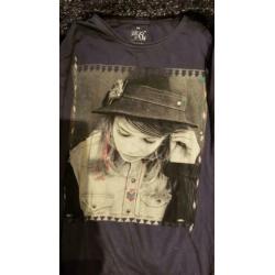 donkerblauw gemêleerd vest Geisha
