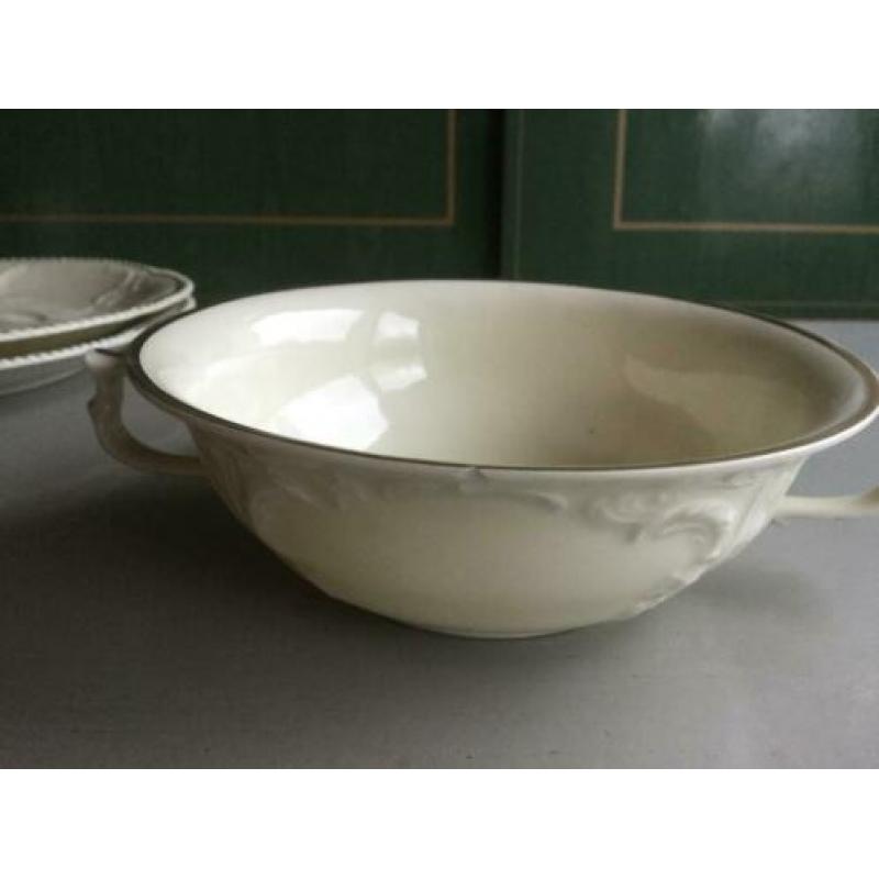 5 Soepkoppen met schotel Rosenthal Sans Souci