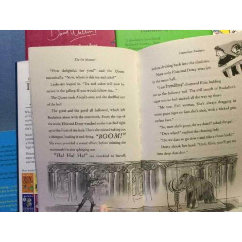 7 David walliams boeken ENGELS