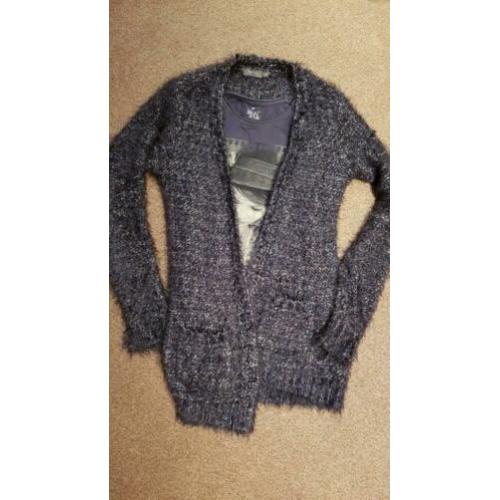 donkerblauw gemêleerd vest Geisha