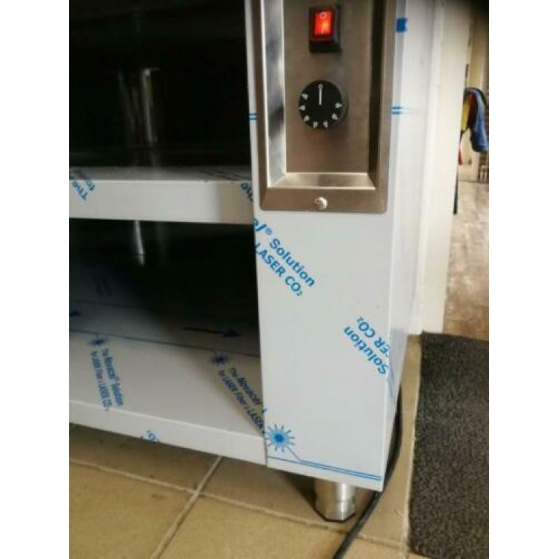 Rvs warmhoudkast met tussenschap nieuw 230 v met rand