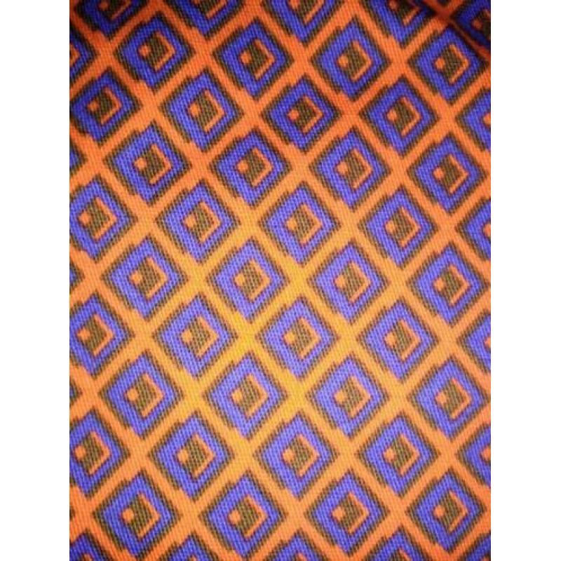 Mooi oranje katoenen retroprint rokje M Billy Bloom nieuw