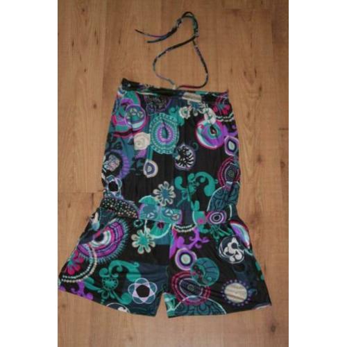 Nieuw SMASH! zomer jumpsuit bloem zwart paars groen mt l xl