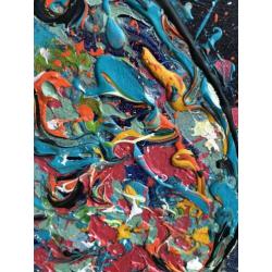 Kunst abstract modern kleurrijk veel verf