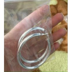 Nwe mooie oorringen-5cm/5mm-925 zilver-creolen