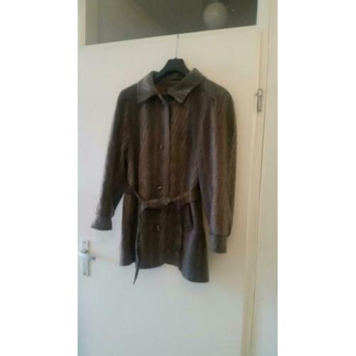 Zoeppritz lama alpaca harige mohair en wollen jas maat 40
