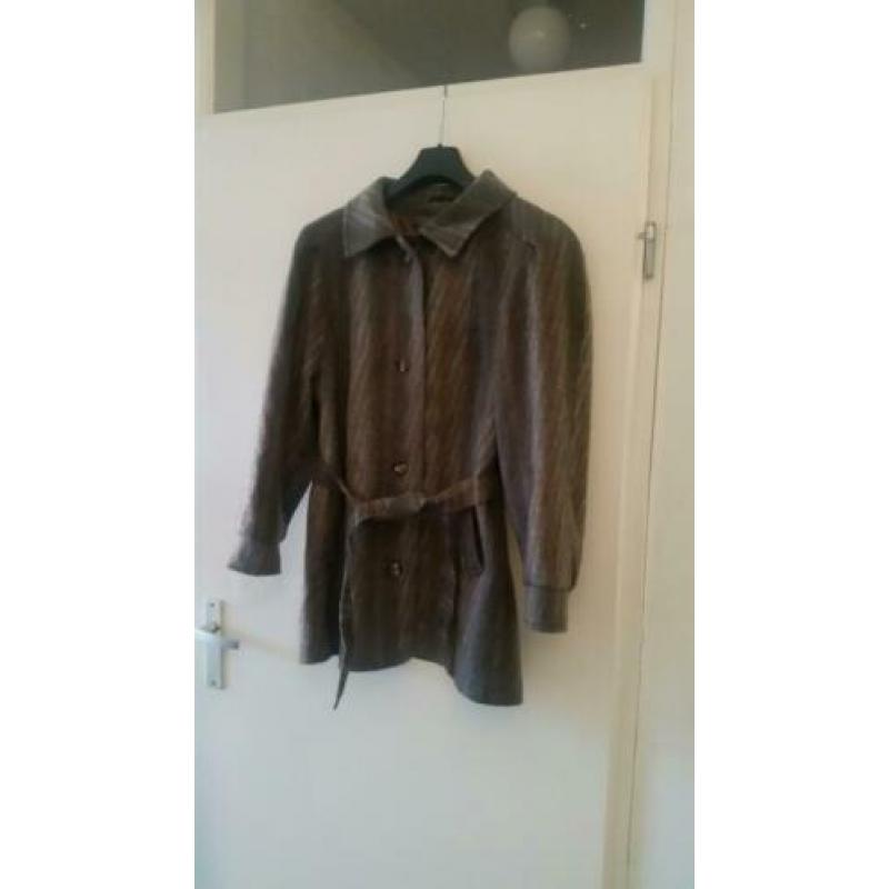 Zoeppritz lama alpaca harige mohair en wollen jas maat 40