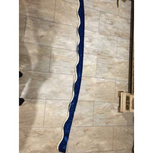 Raamband blauw wit/goud