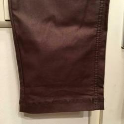 Broek NIEUW maat 48-50 bruin coated katoen stretch