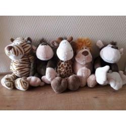 NICI Jungle knuffels Aap Tijger Giraf Leeuw