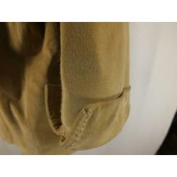 Mooie licht bruine suede leren jas.Mt 46.Merk Saki