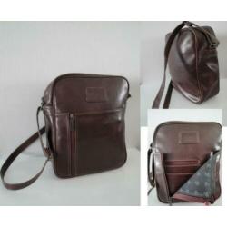 Bruine leren tas - S@n