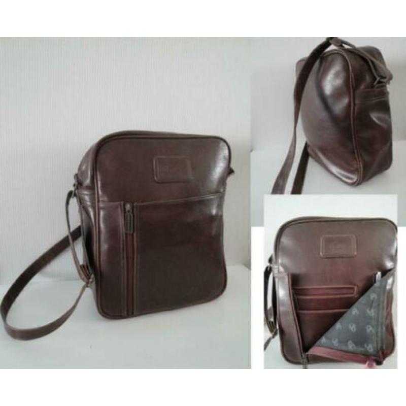 Bruine leren tas - S@n