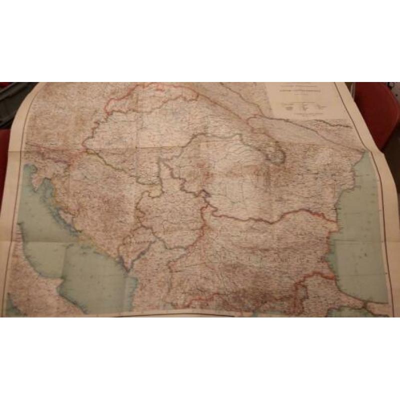 Originele landkaart uit de 2e wereldoorlog 01-07-1943