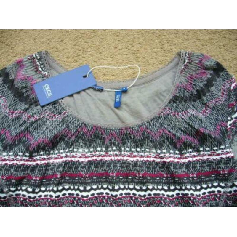 Bonita top / shirt met 3/4 mouw mt S (nog nieuw)