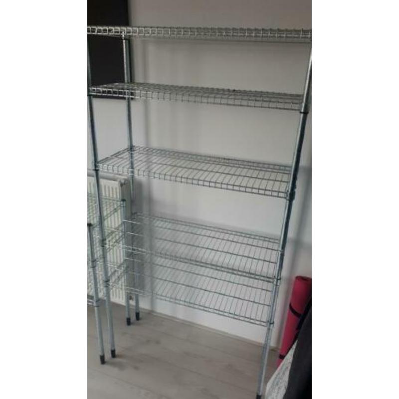 1 hoge & 1 lage stellingkast Omar (Ikea) - 2x 92cm breed