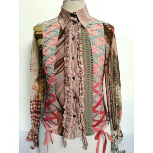 Save the Queen luchtige print blouse S 36 Multi-Color