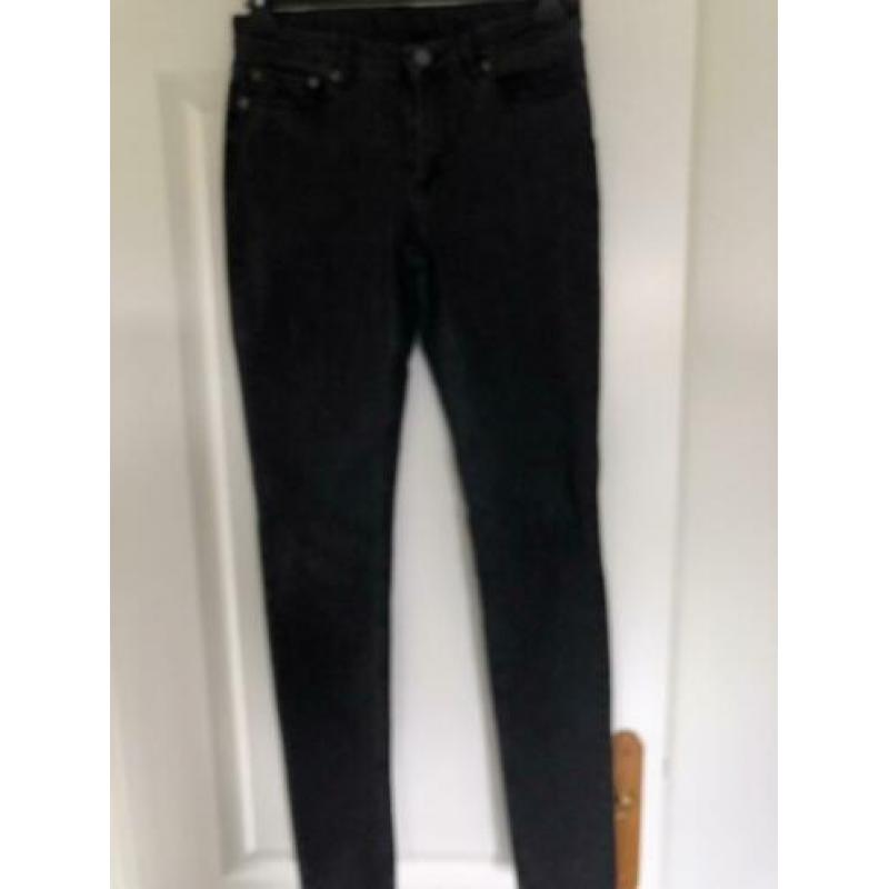 Samsoe skinny jeans W28 / L34 zwart/donkergrijs stretch