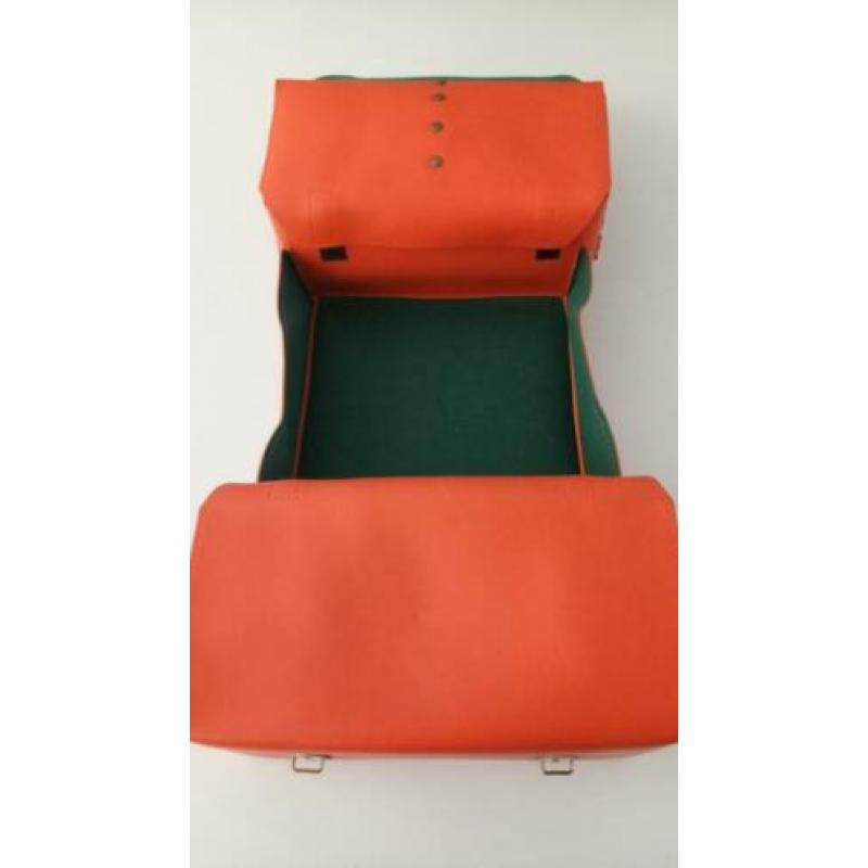 Professionele retro seventies oranje EHBO tas