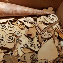 Houten figuurtjes brocante